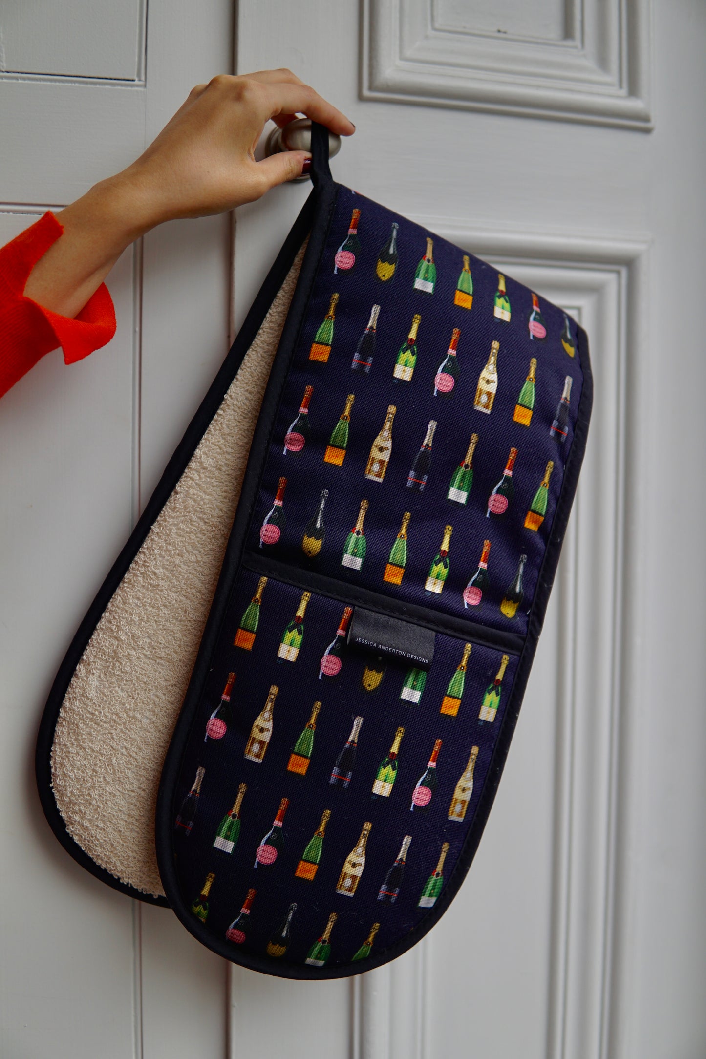 Champagne & Fizz Double Oven Gloves