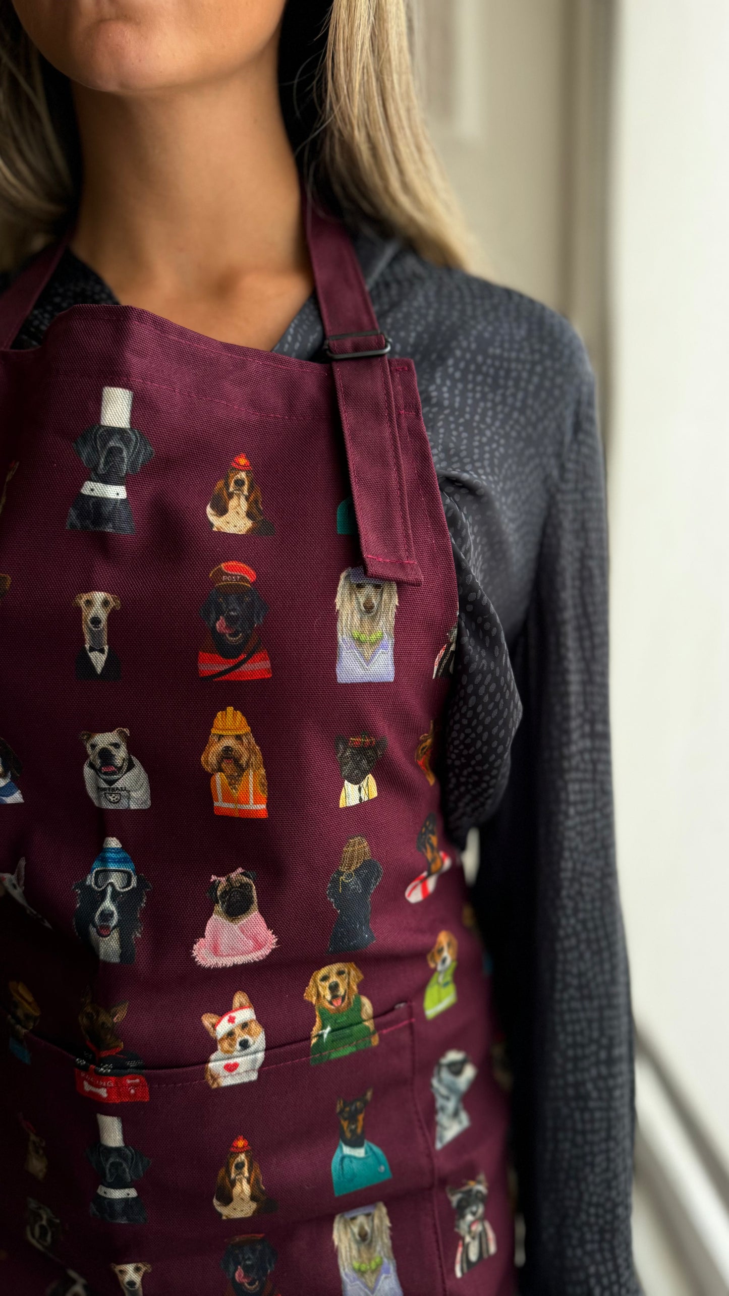 DOGS 100% Cotton Apron Gifts British Berry
