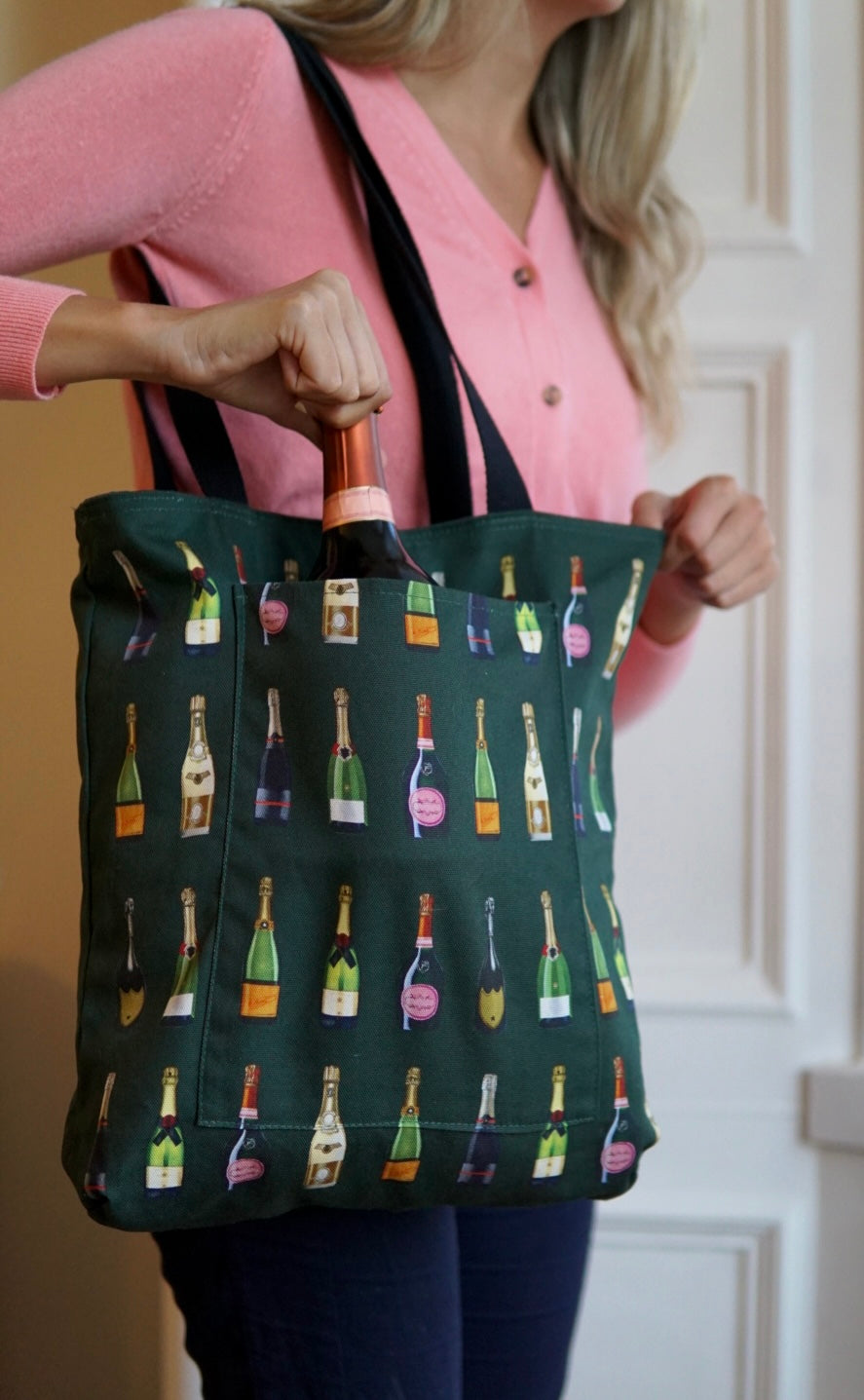 Reversible Champagne & Fizz Tote Bag
