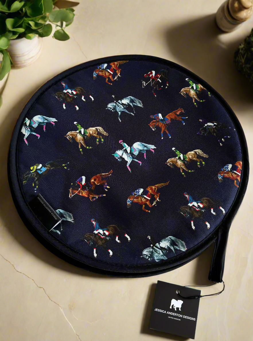 Dressage & Racehorses Aga Hob Covers Navy Jessica Anderton Designs