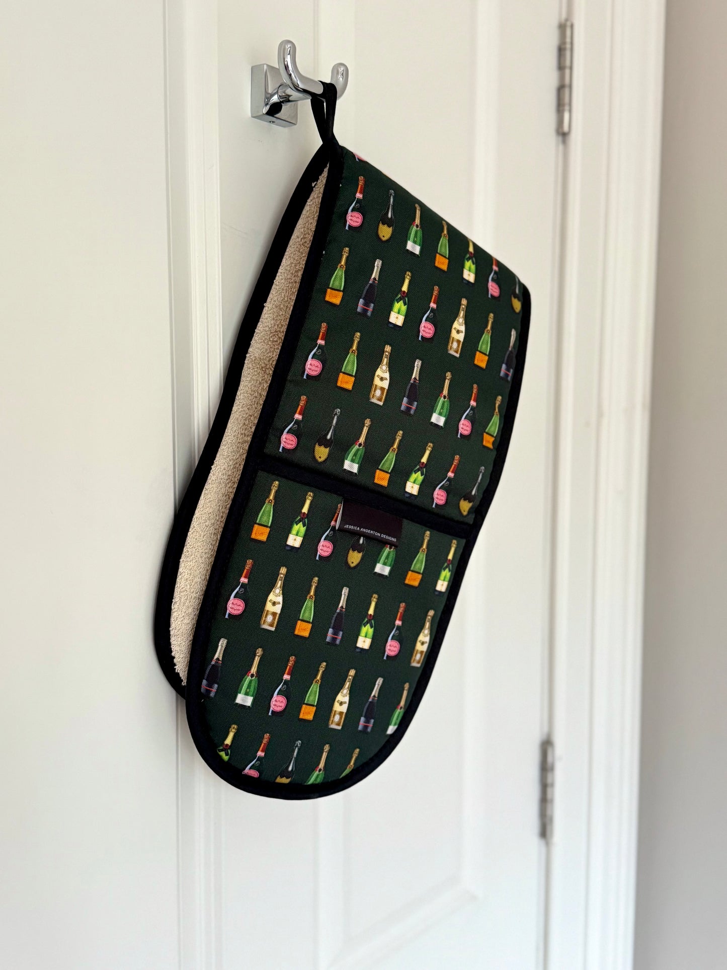 Champagne & Fizz Double Oven Gloves