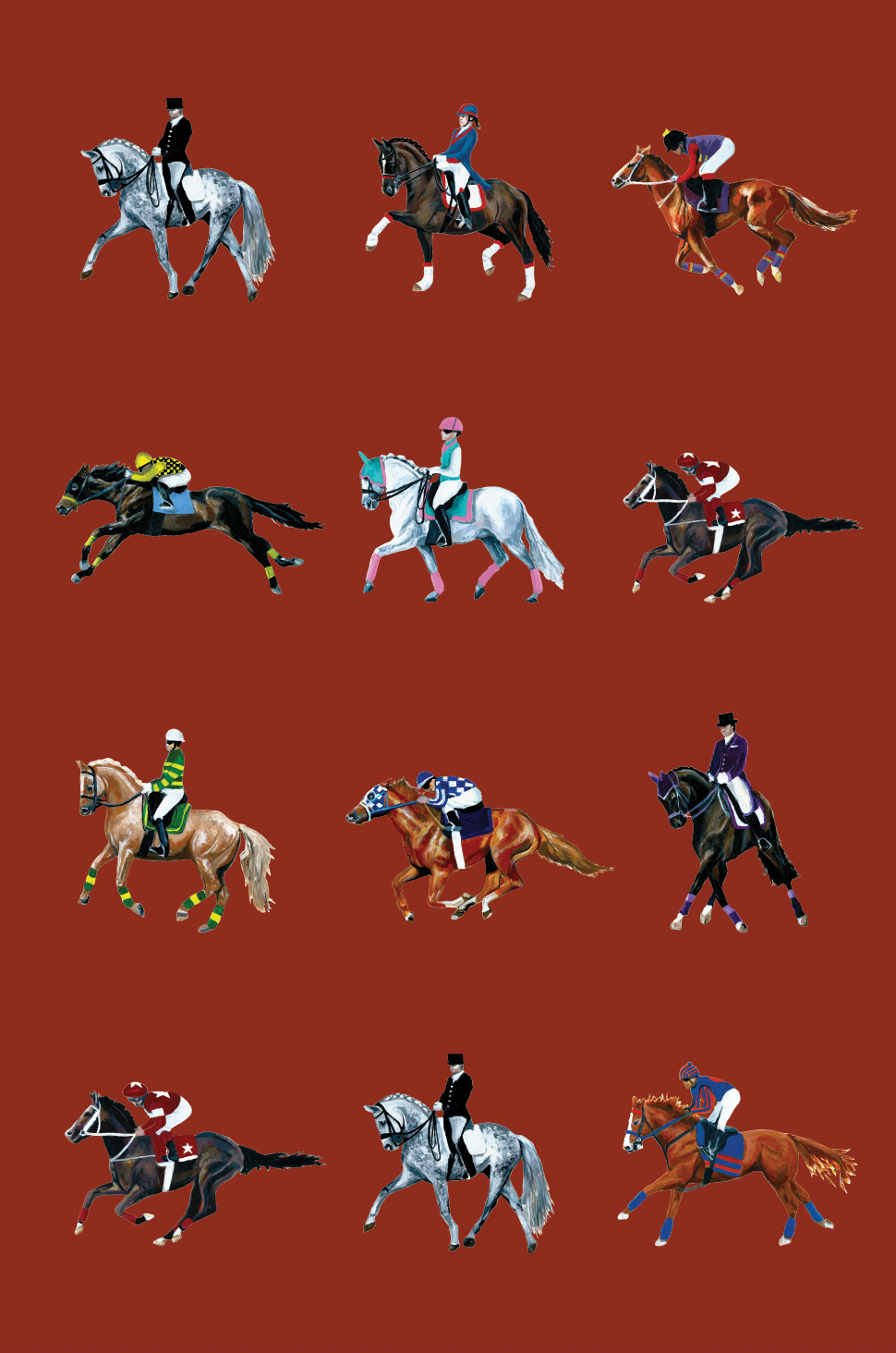 Dressage & Race Horses 100% Cotton Tea Towels