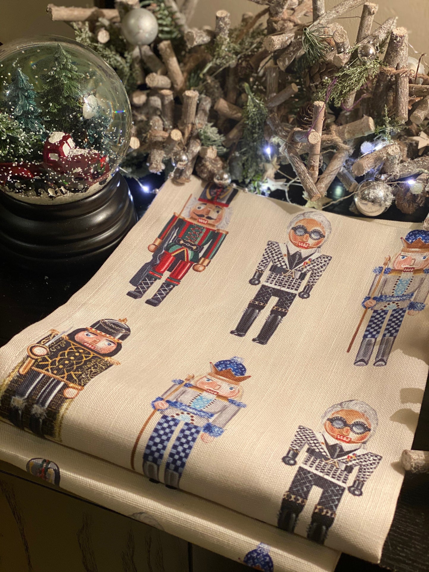 Christmas nutcracker tea towel