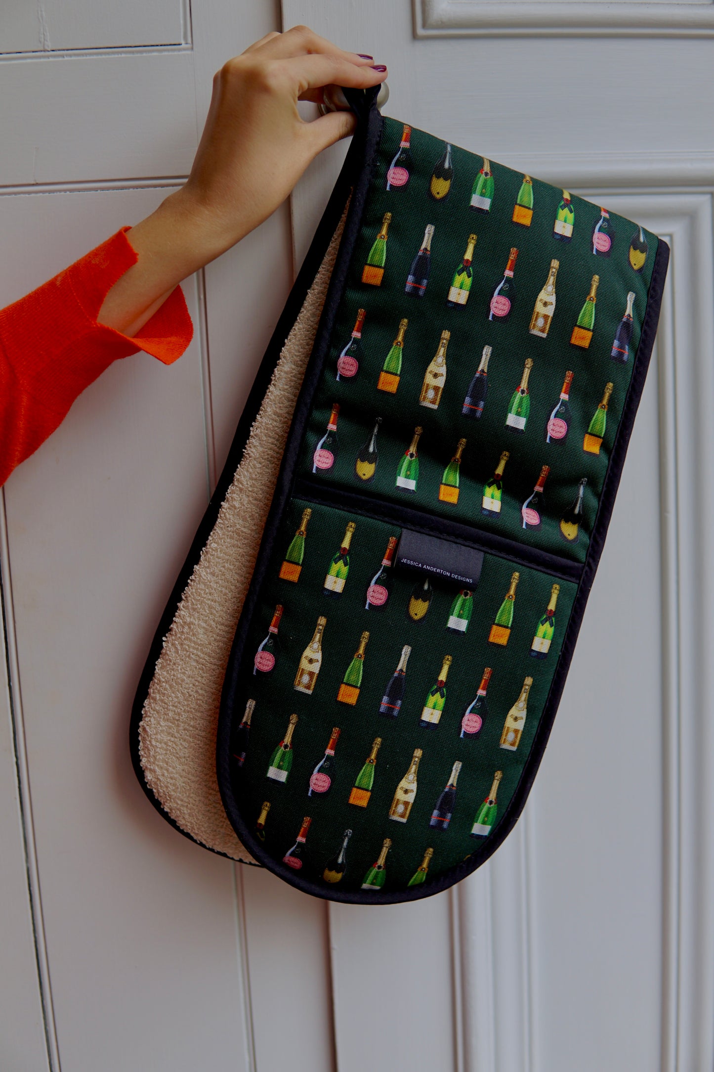 Champagne & Fizz Double Oven Gloves