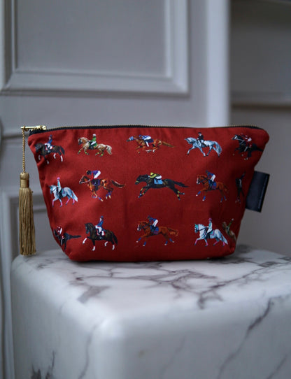 Dressage and Racehorse Makeup Bag  Burnt Orange Gift 