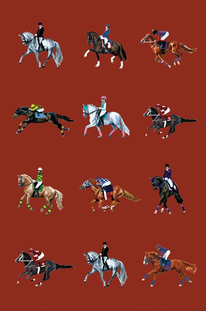 Limited Edition 'Dressage & Race Horses' 100% Silk Dress