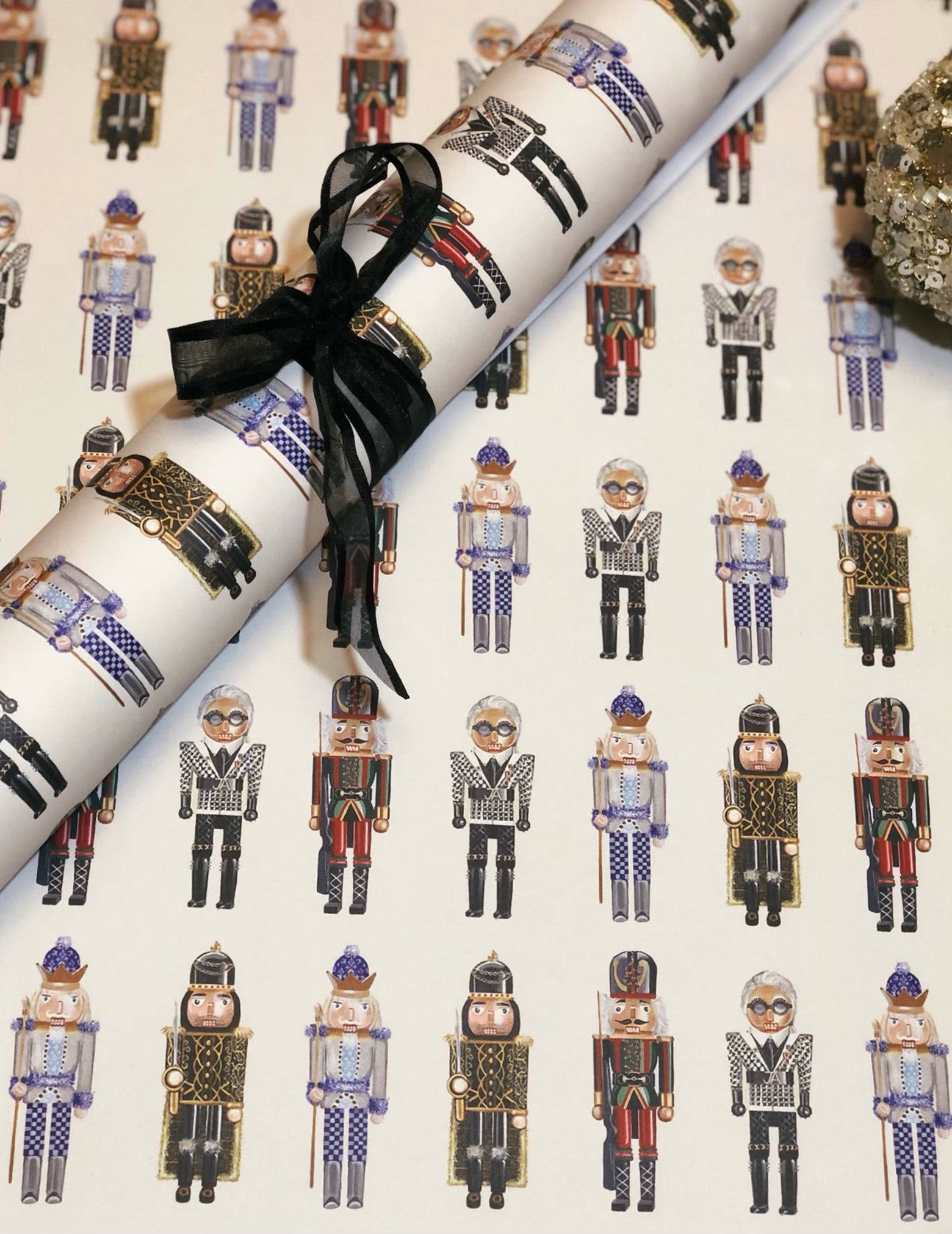 wrapping paper gift wrap presents  designer nutcracker christmas