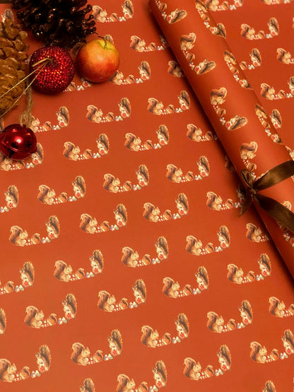 wrapping paper gift wrap presents Squirrels