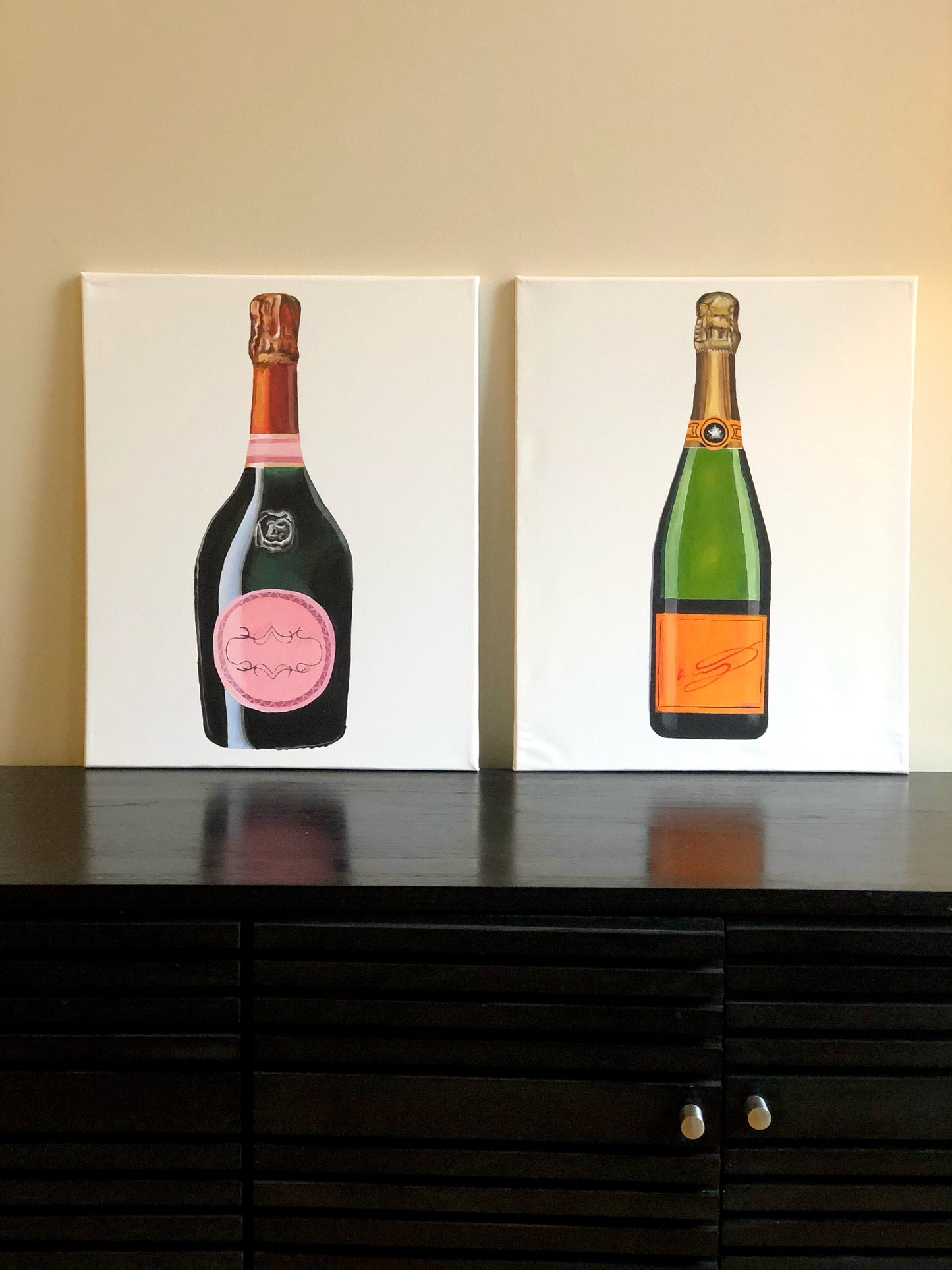 Veuve Clicquot Champagne Painting