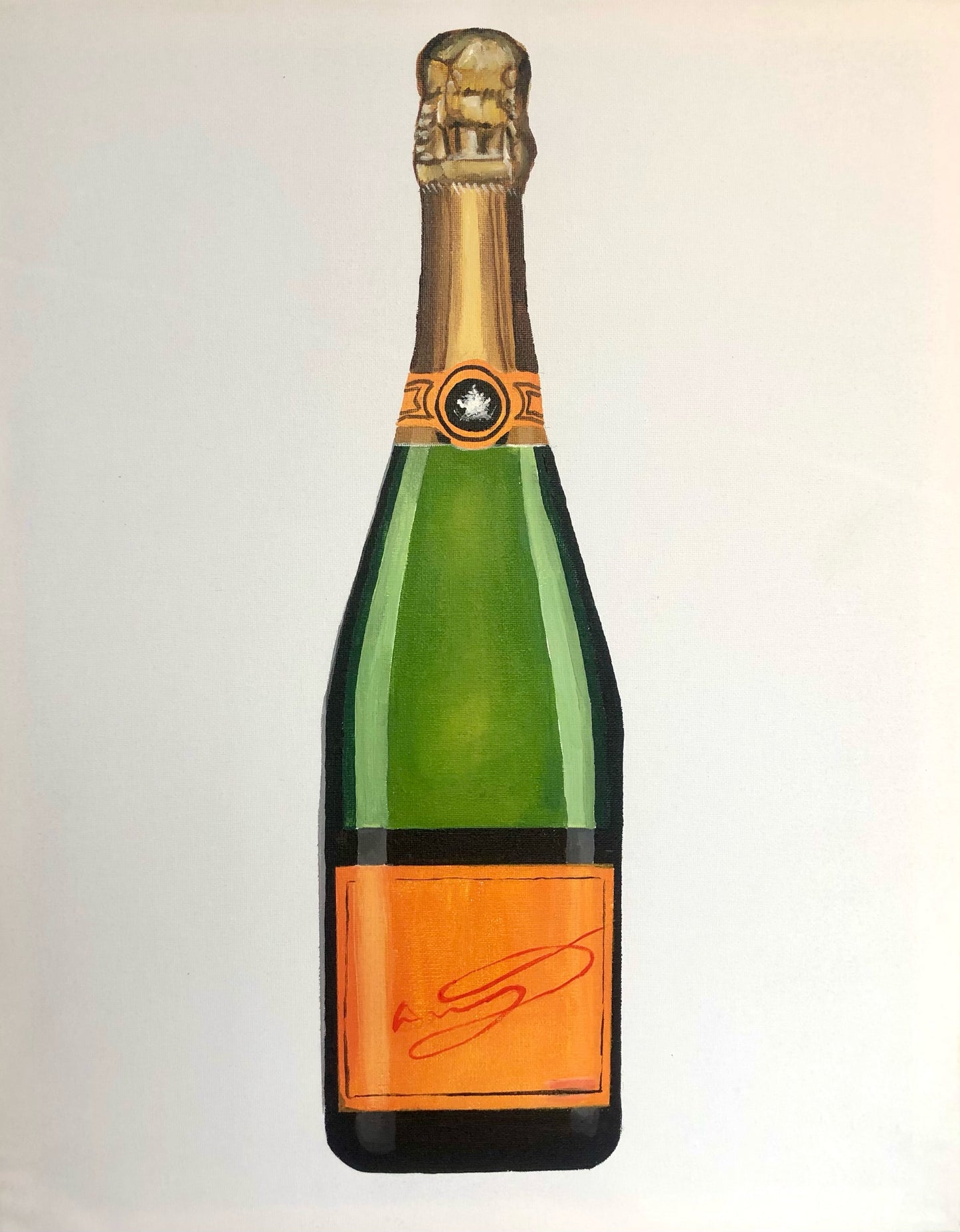 Veuve Clicquot Champagne Painting